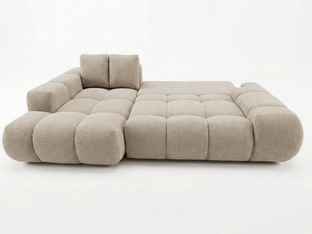 Canapé d'angle convertible SAMBA tissu texturé