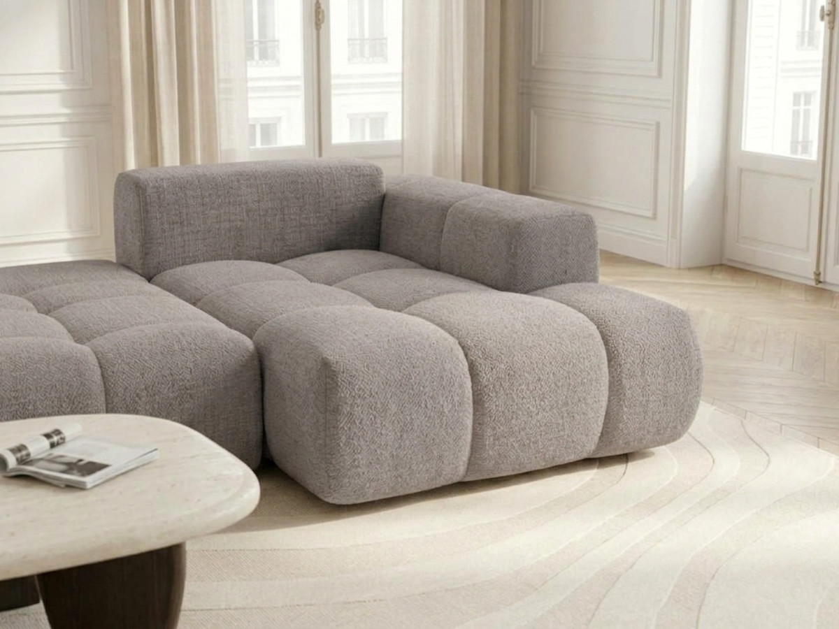 Canapé d'angle convertible SAMBA tissu texturé