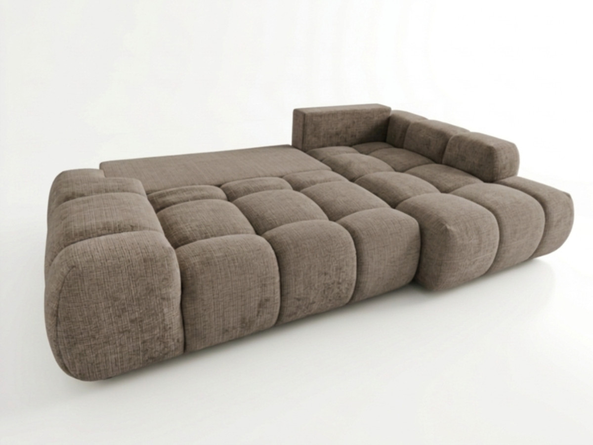 Canapé d'angle convertible SAMBA tissu texturé