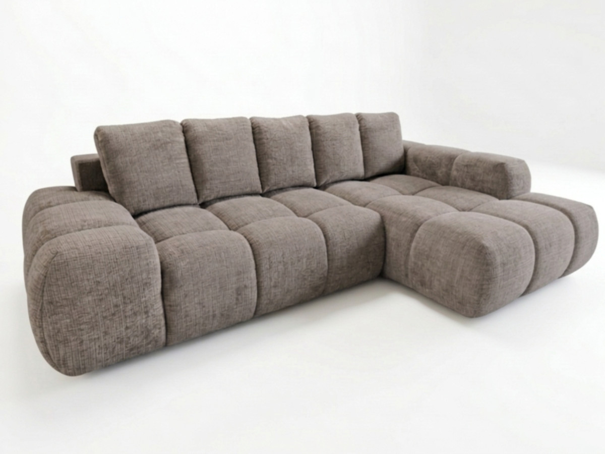 Canapé d'angle convertible SAMBA tissu texturé