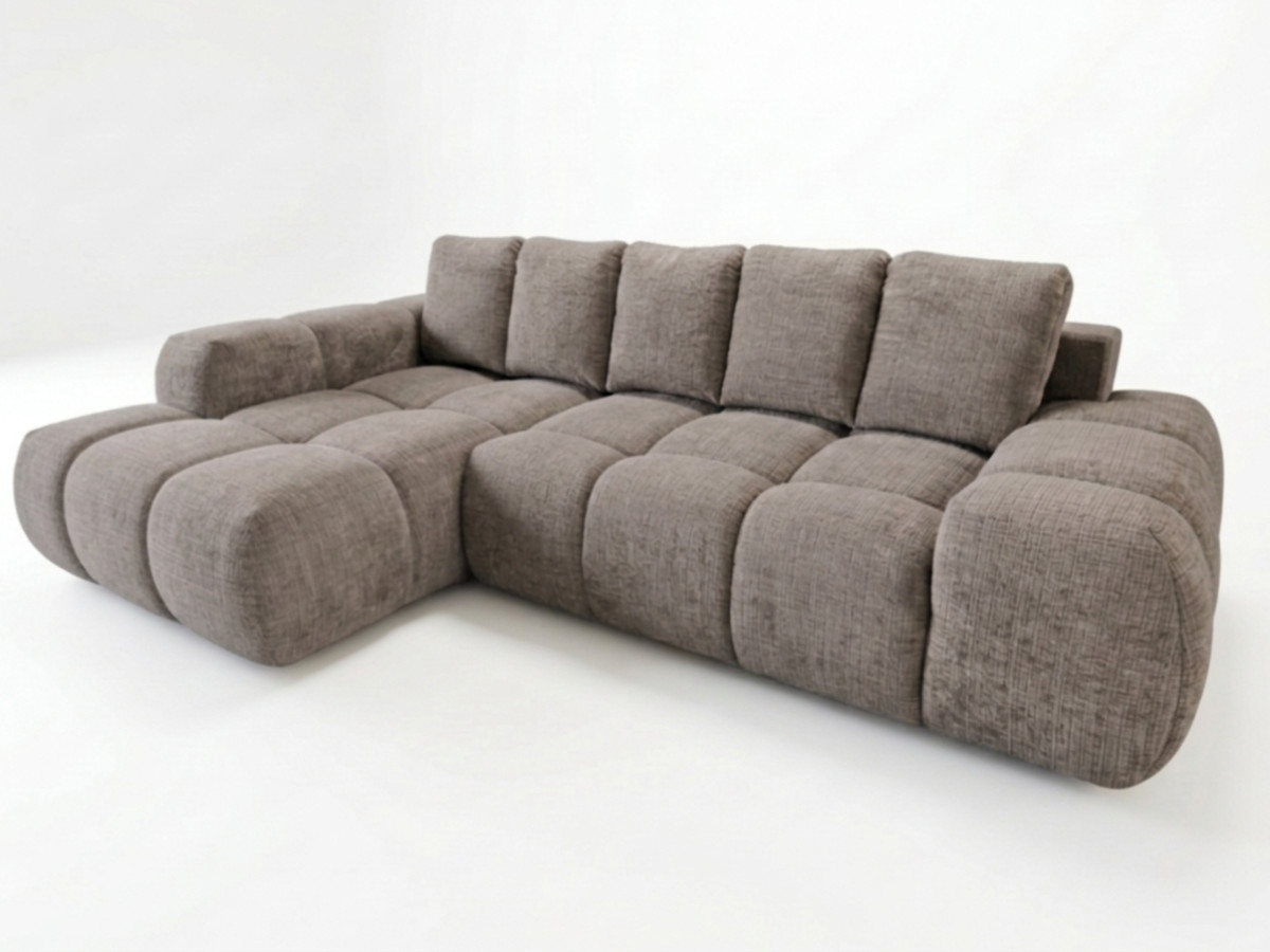 Canapé d'angle convertible SAMBA tissu texturé