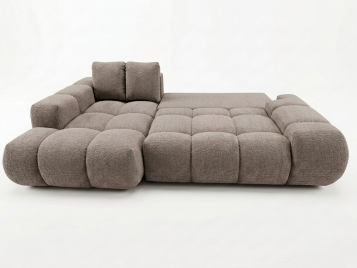 Canapé d'angle convertible SAMBA tissu texturé