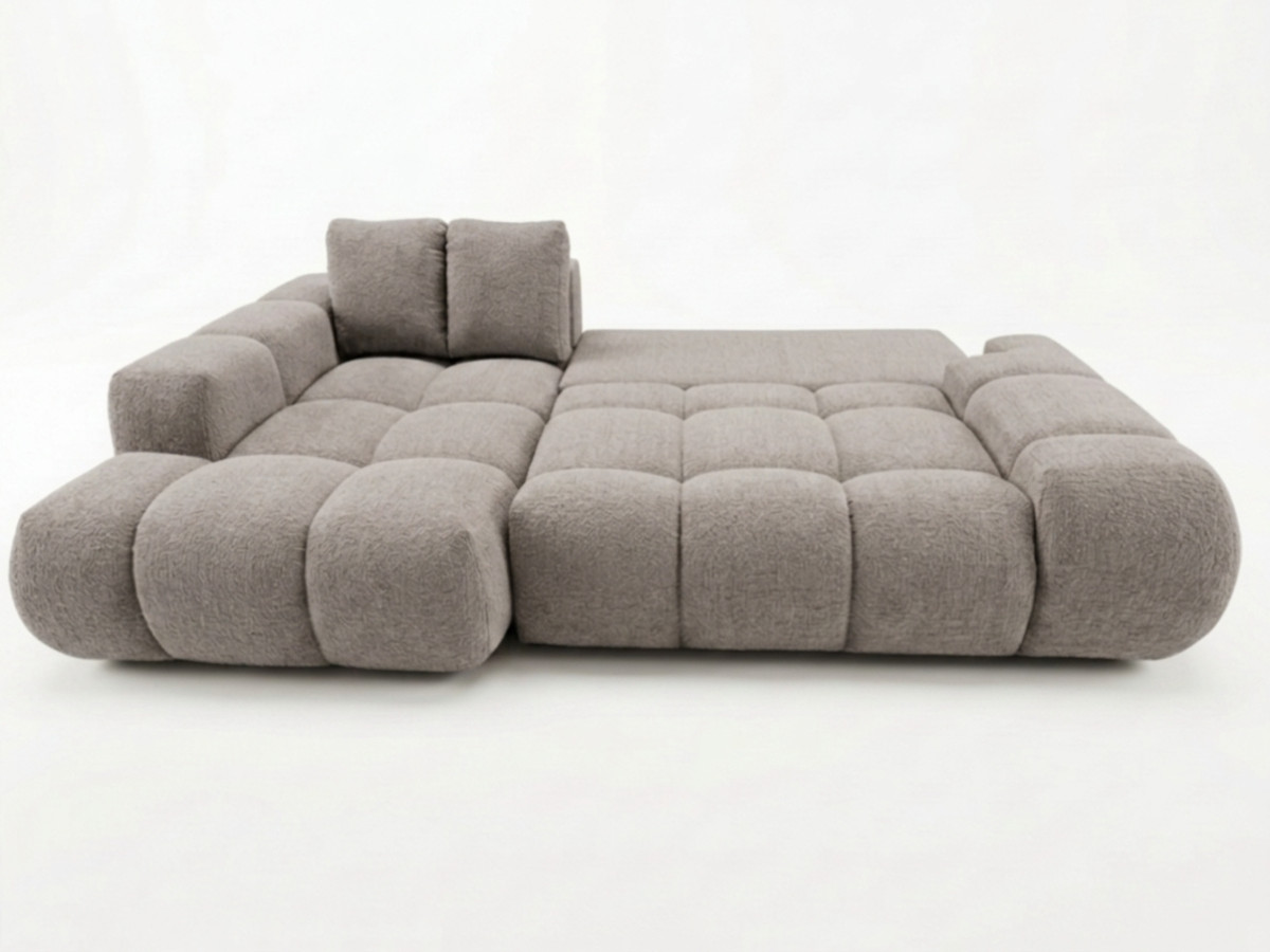 Canapé d'angle convertible SAMBA tissu texturé