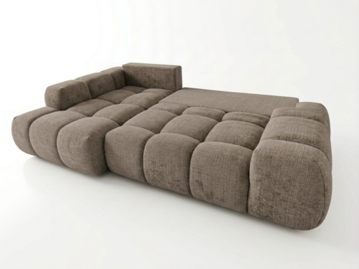 Canapé d'angle convertible SAMBA tissu texturé