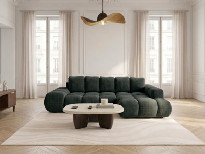 Canapé d'angle convertible SAMBA tissu texturé