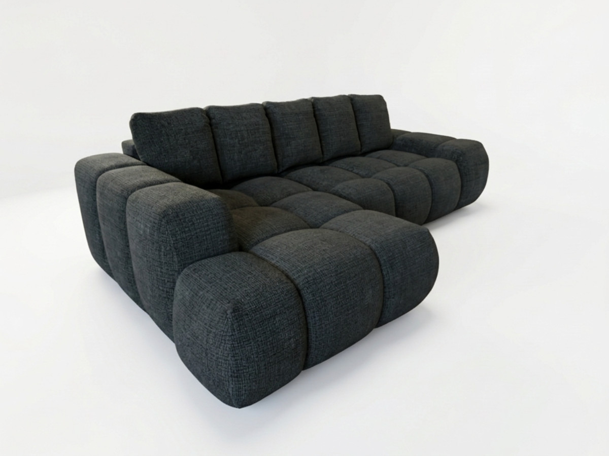 Canapé d'angle convertible SAMBA tissu texturé