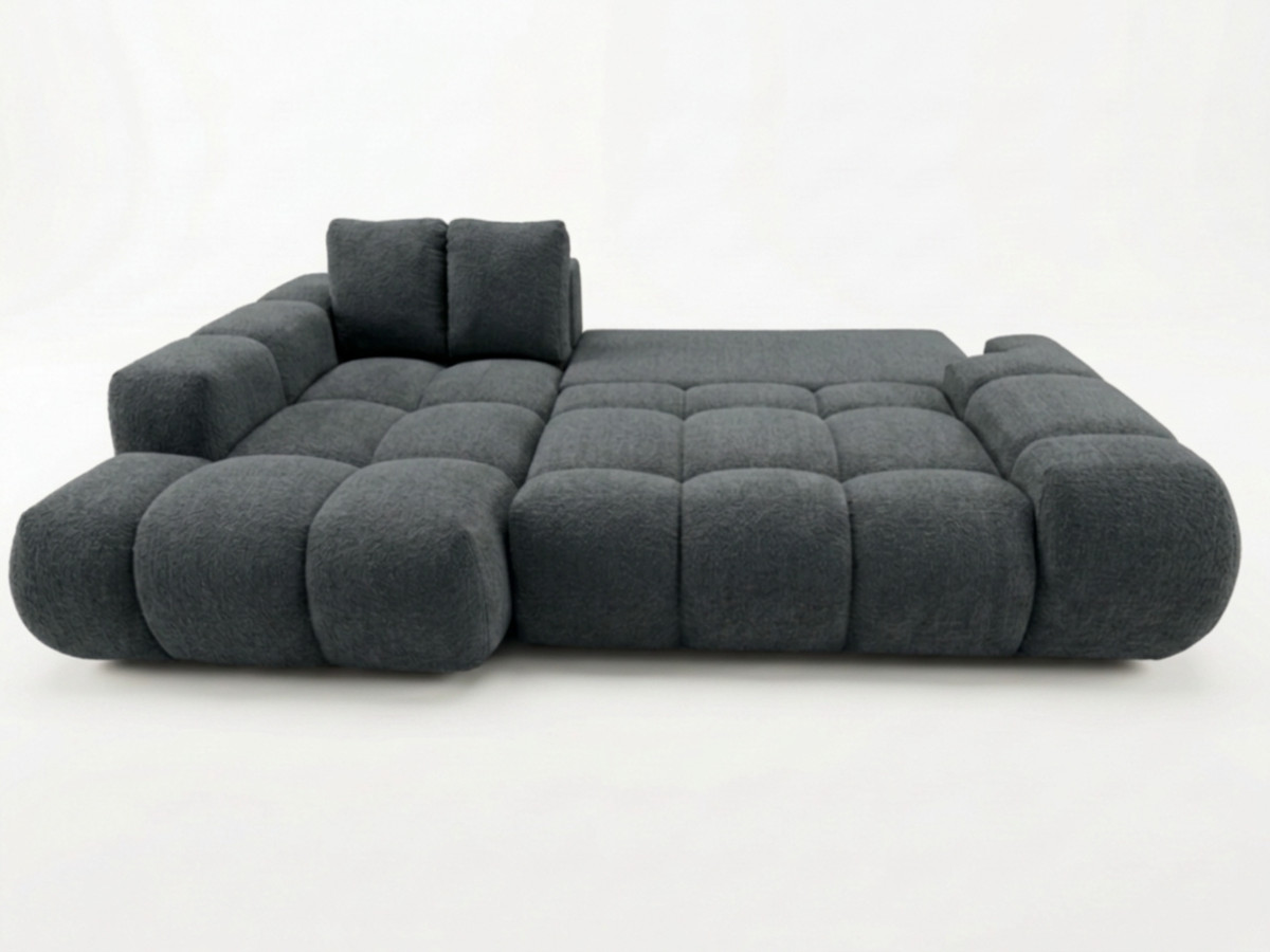 Canapé d'angle convertible SAMBA tissu texturé