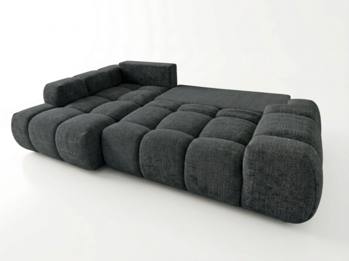 Canapé d'angle convertible SAMBA tissu texturé