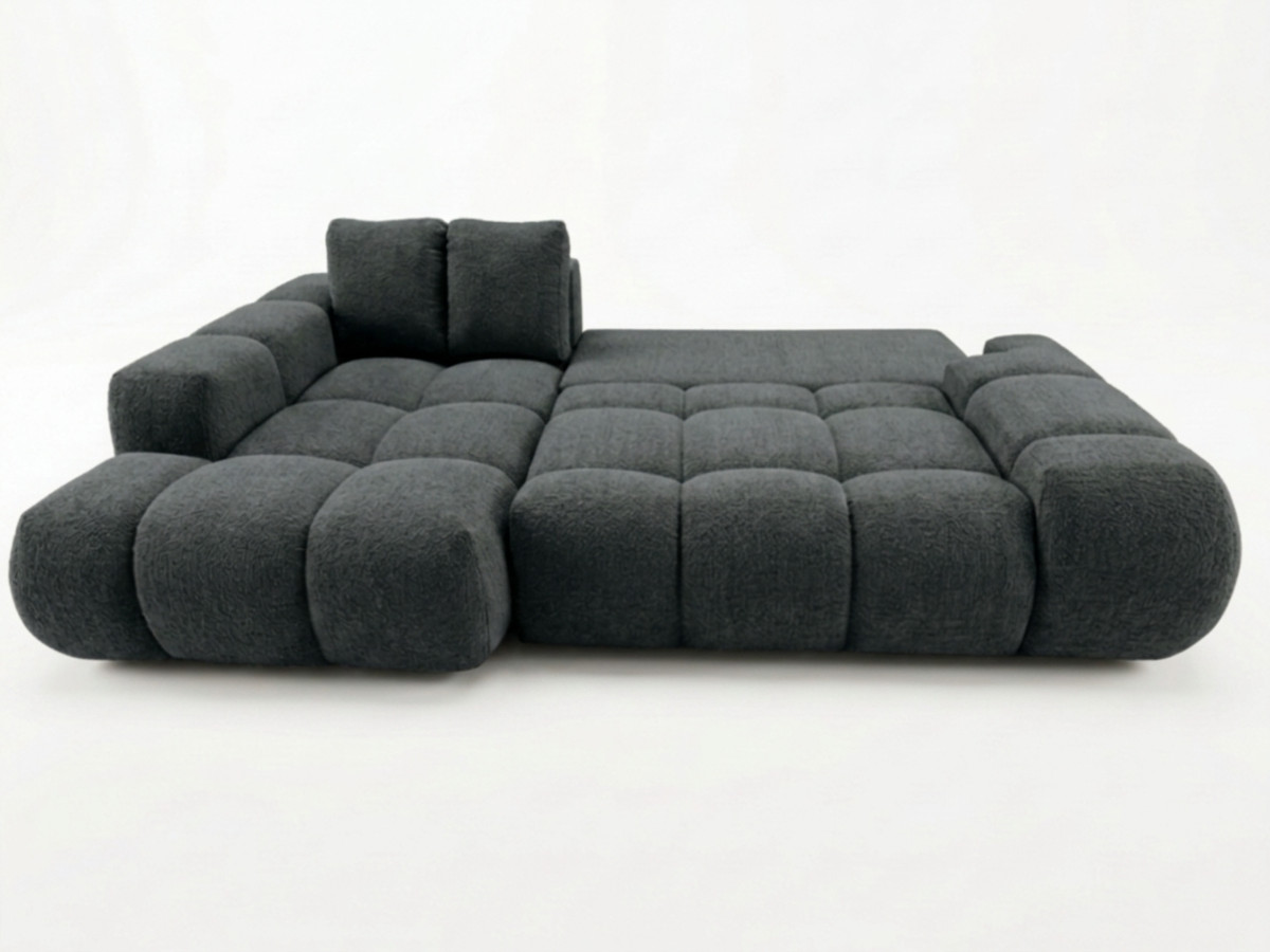 Canapé d'angle convertible SAMBA tissu texturé
