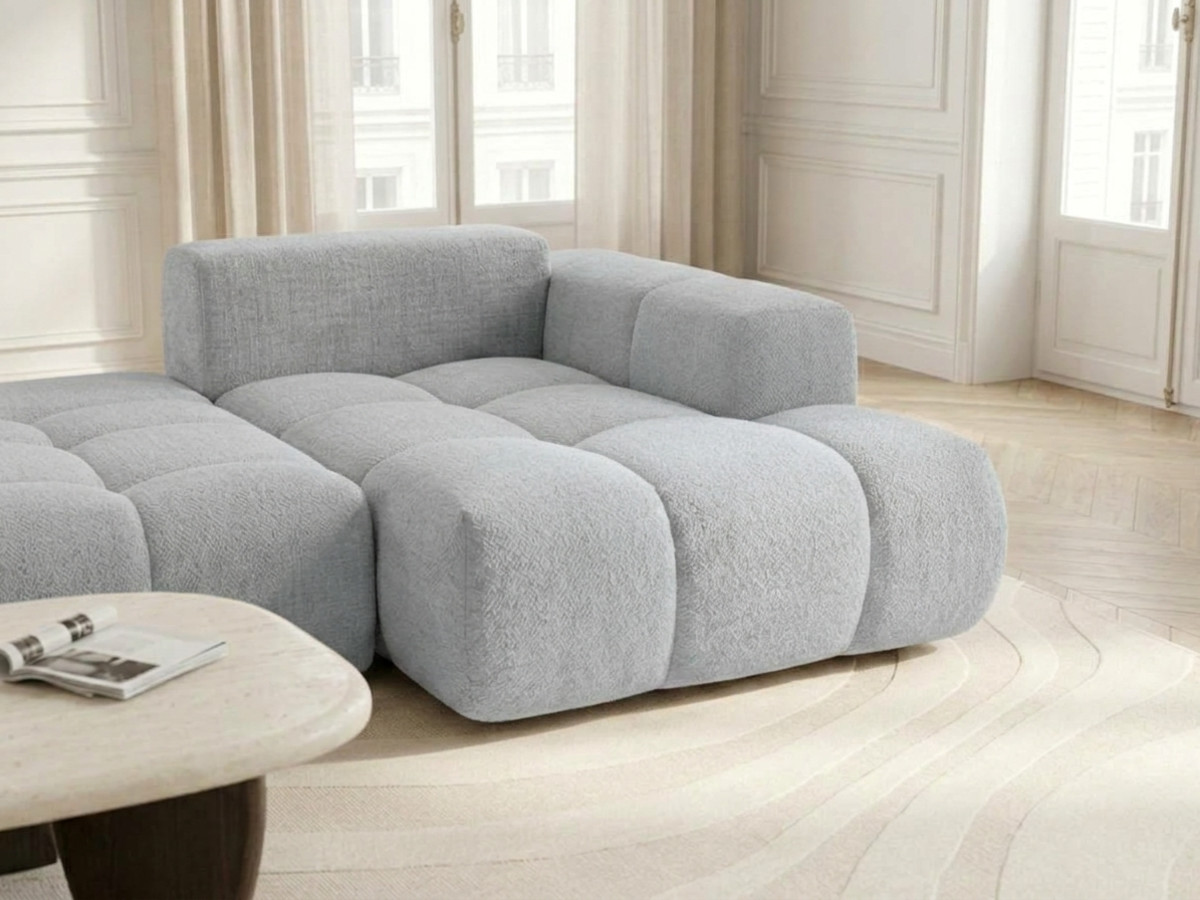 Canapé d'angle convertible SAMBA tissu texturé