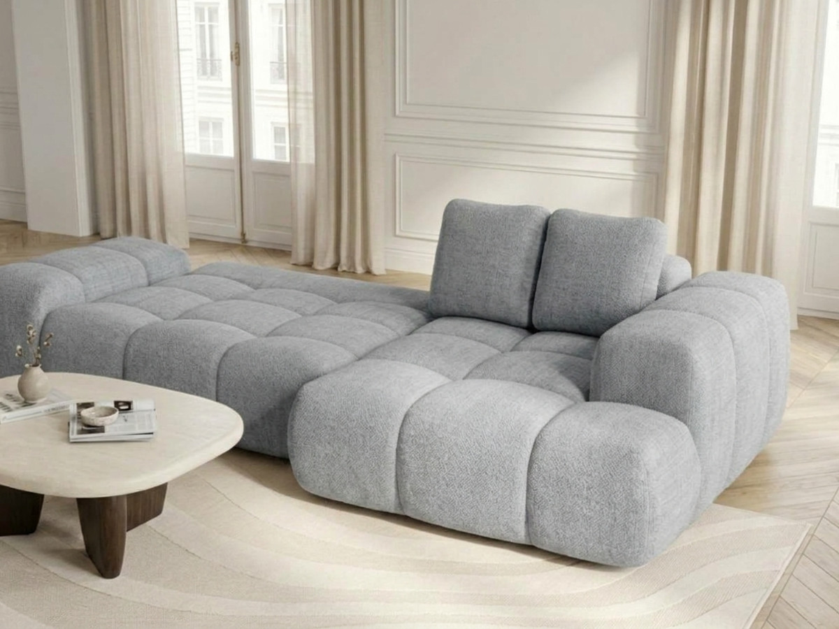 Canapé d'angle convertible SAMBA tissu texturé