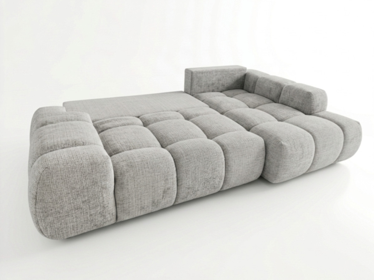 Canapé d'angle convertible SAMBA tissu texturé