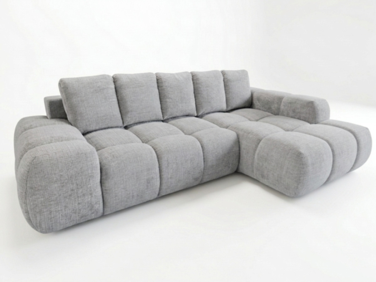 Canapé d'angle convertible SAMBA tissu texturé
