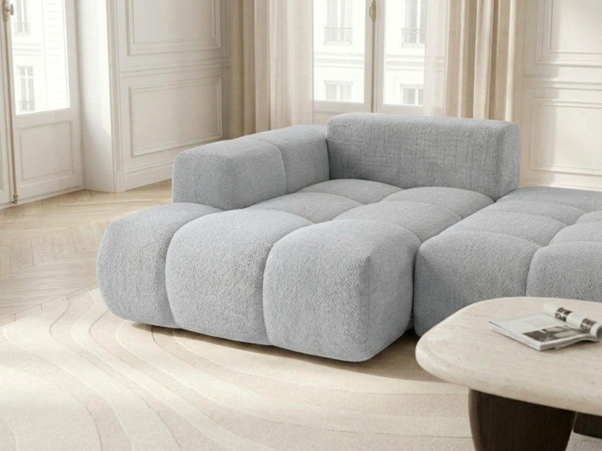 Canapé d'angle convertible SAMBA tissu texturé