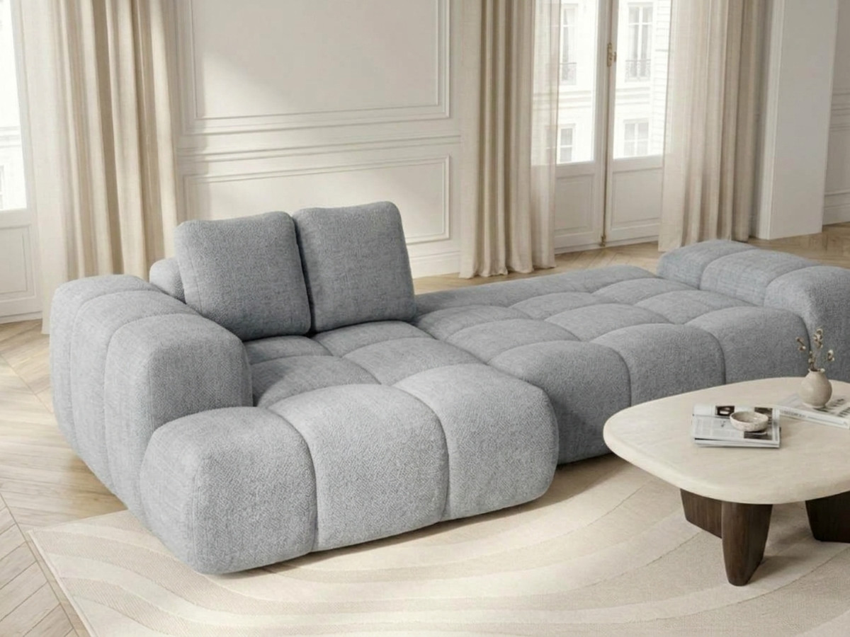 Canapé d'angle convertible SAMBA tissu texturé