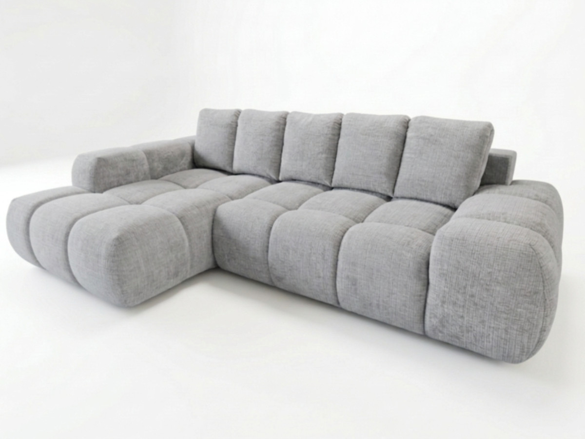 Canapé d'angle convertible SAMBA tissu texturé