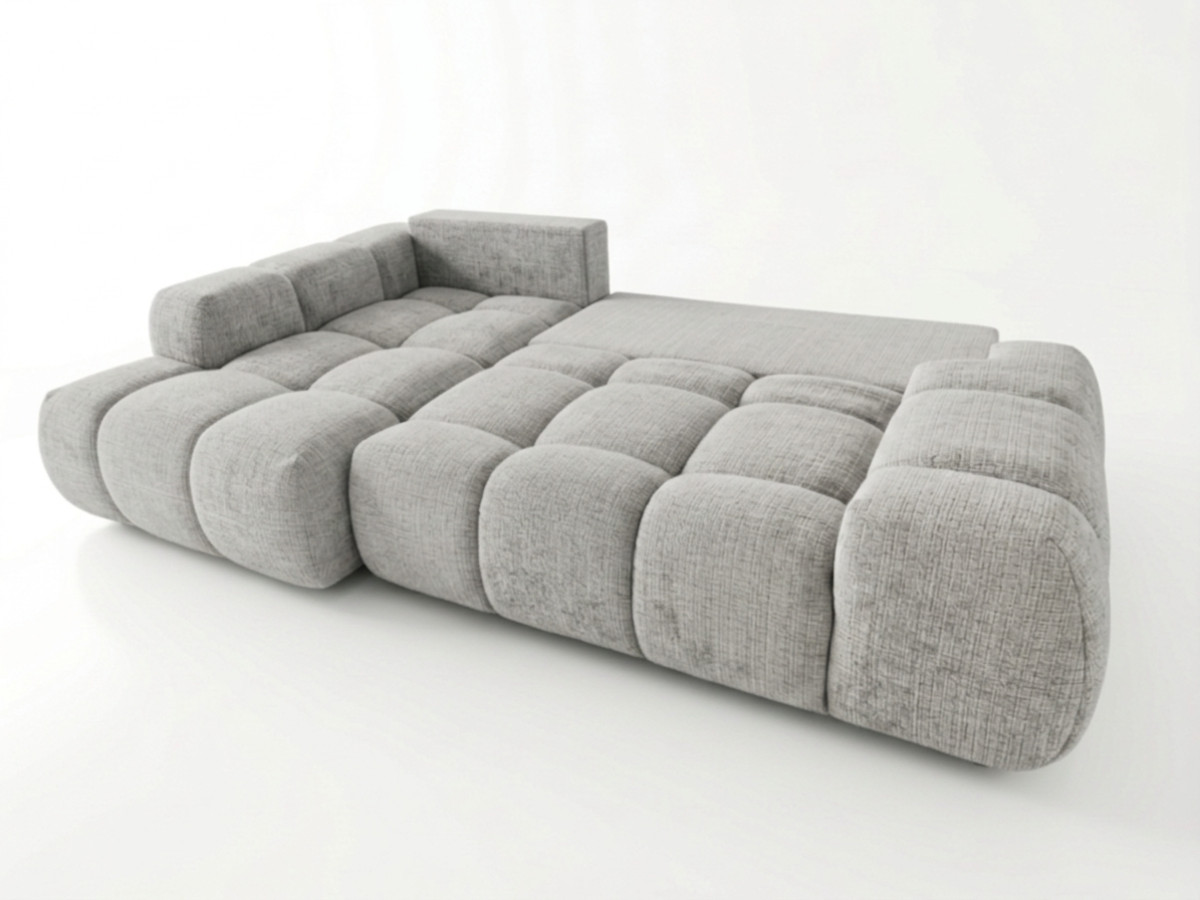 Canapé d'angle convertible SAMBA tissu texturé