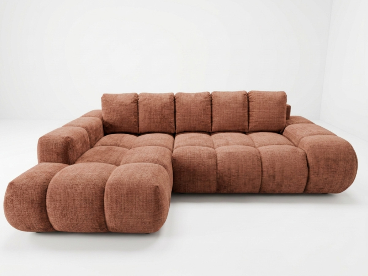 Canapé d'angle convertible SAMBA tissu texturé