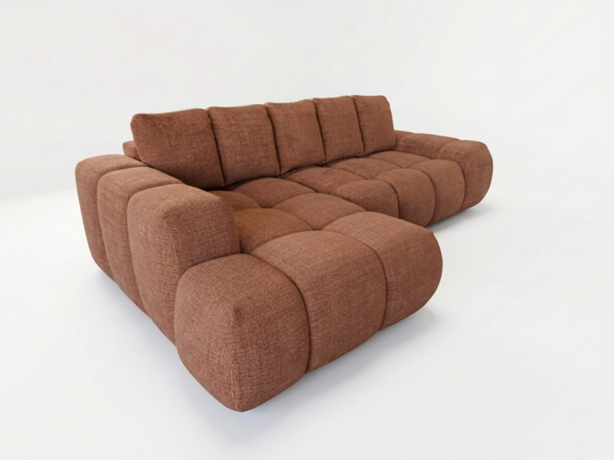 Canapé d'angle convertible SAMBA tissu texturé