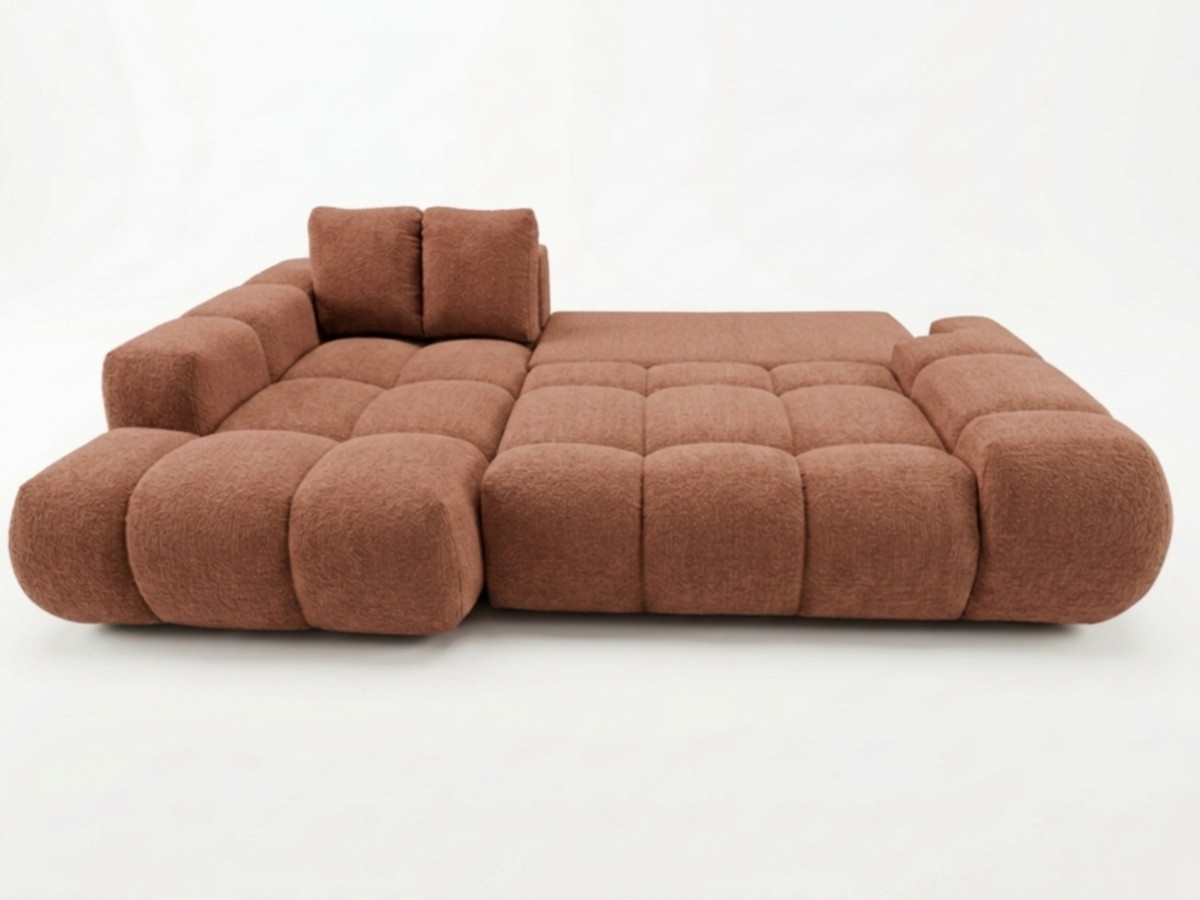 Canapé d'angle convertible SAMBA tissu texturé