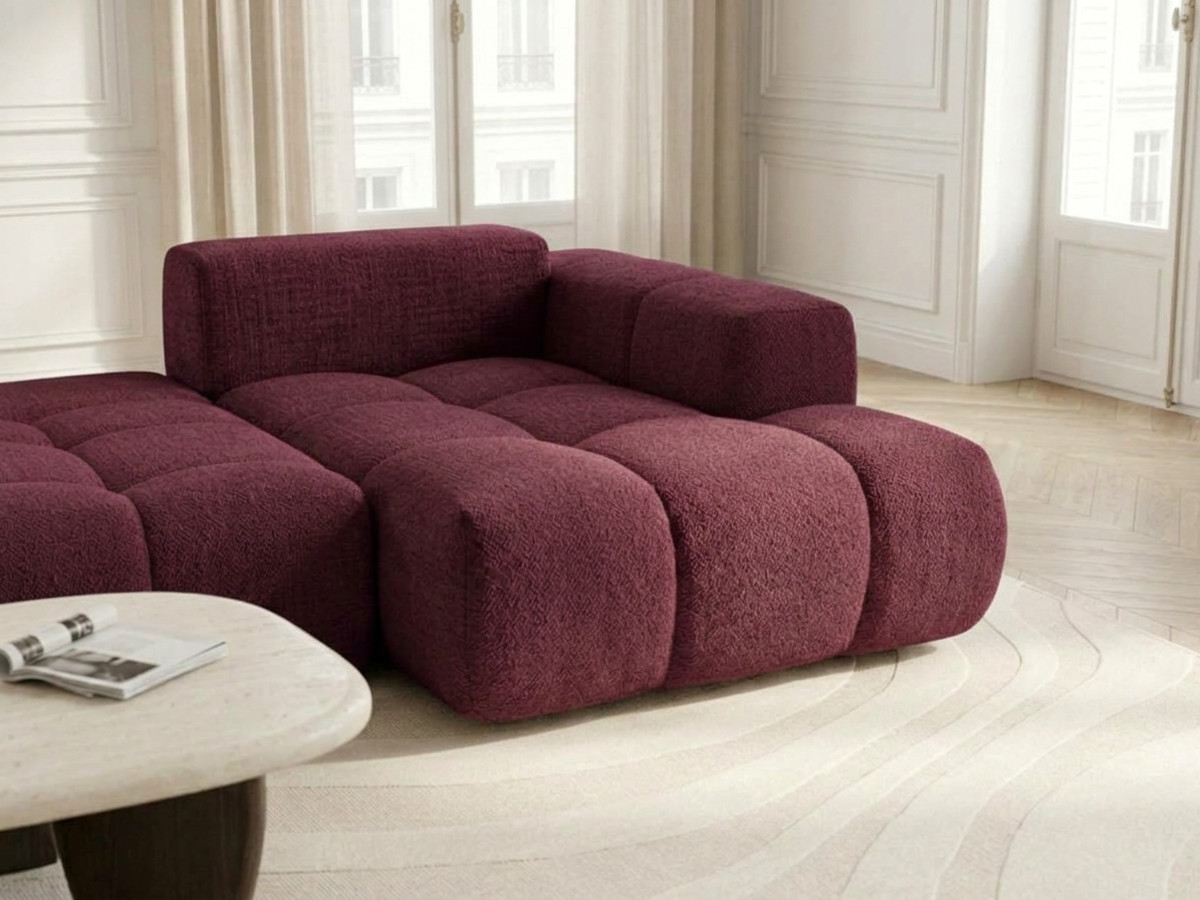Canapé d'angle convertible SAMBA tissu texturé
