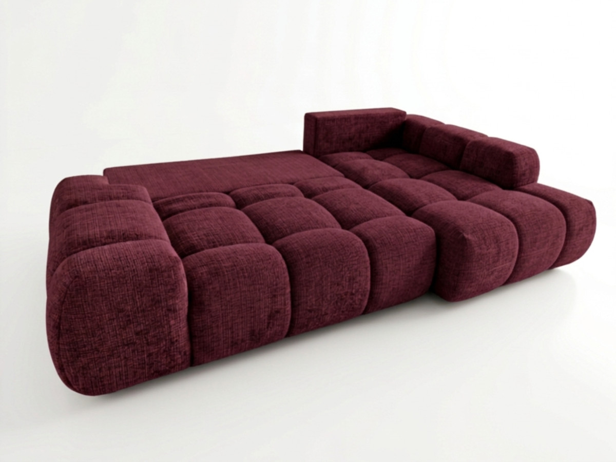 Canapé d'angle convertible SAMBA tissu texturé