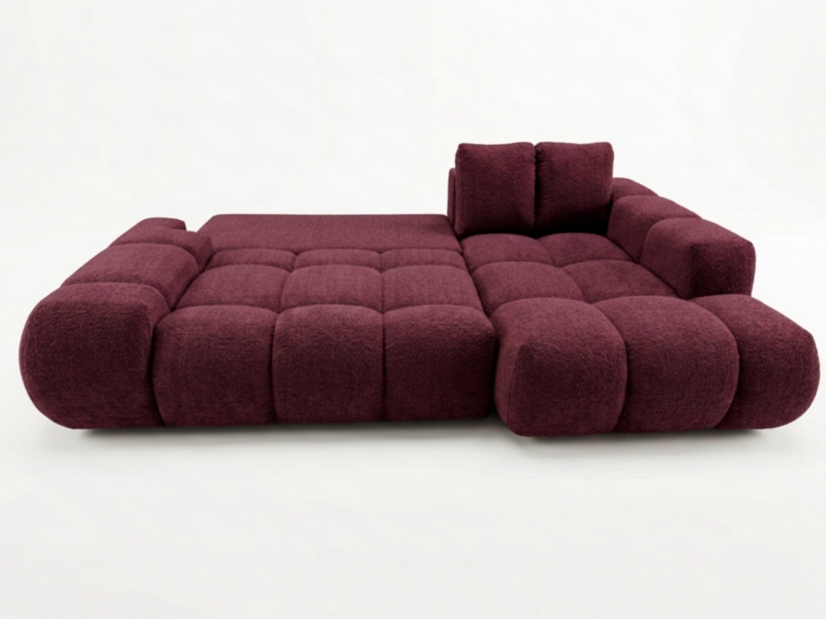 Canapé d'angle convertible SAMBA tissu texturé