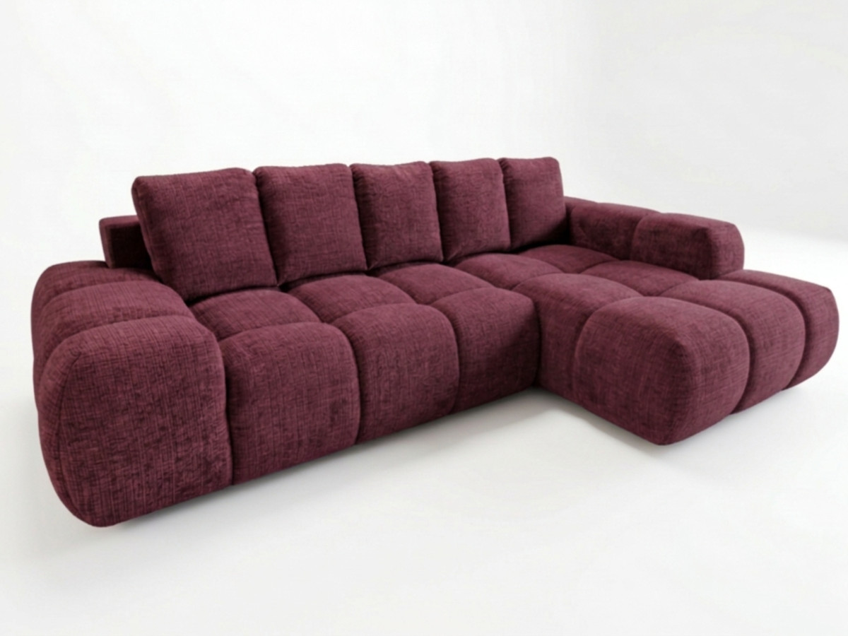 Canapé d'angle convertible SAMBA tissu texturé