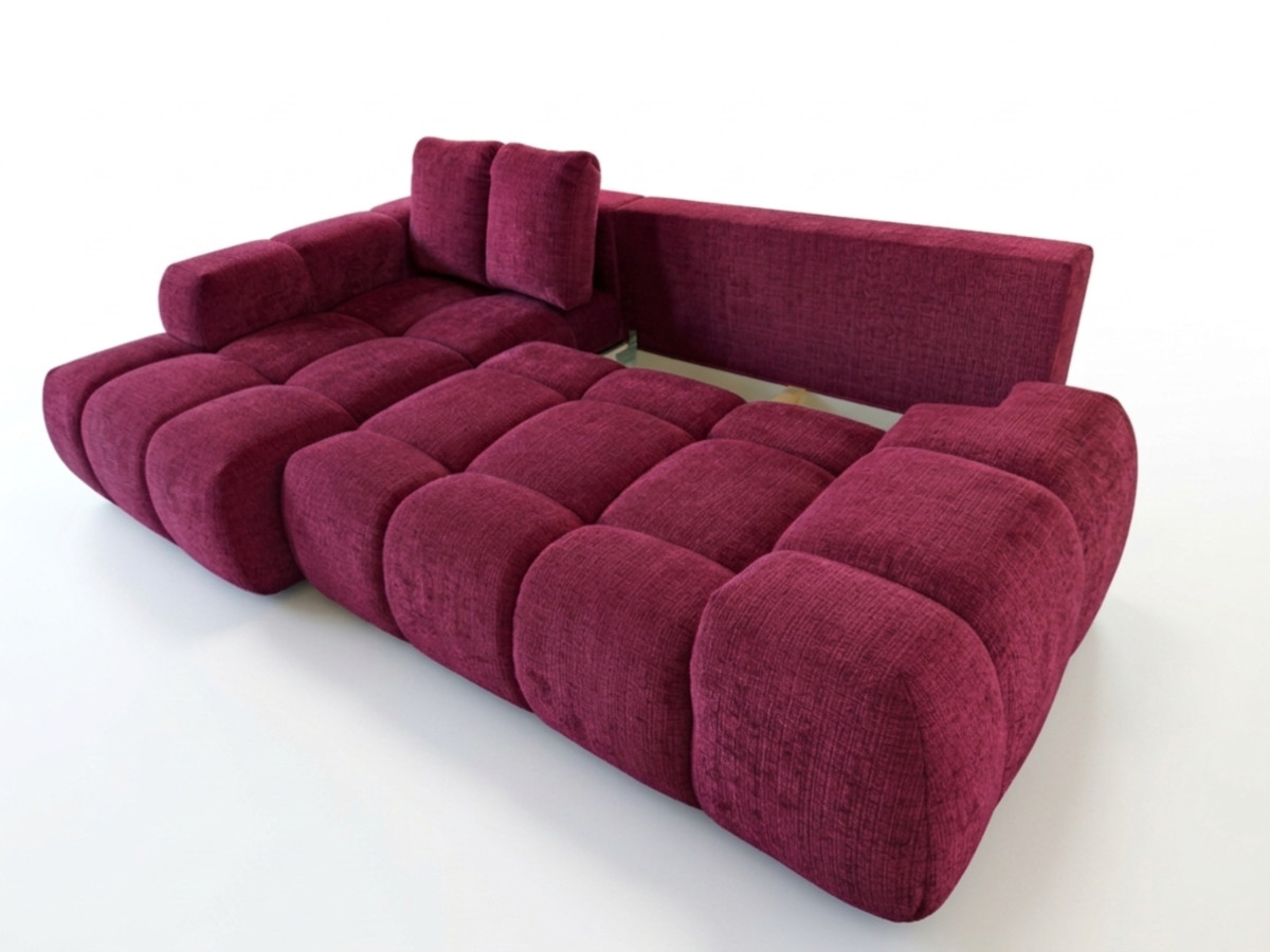 Canapé d'angle convertible SAMBA tissu texturé