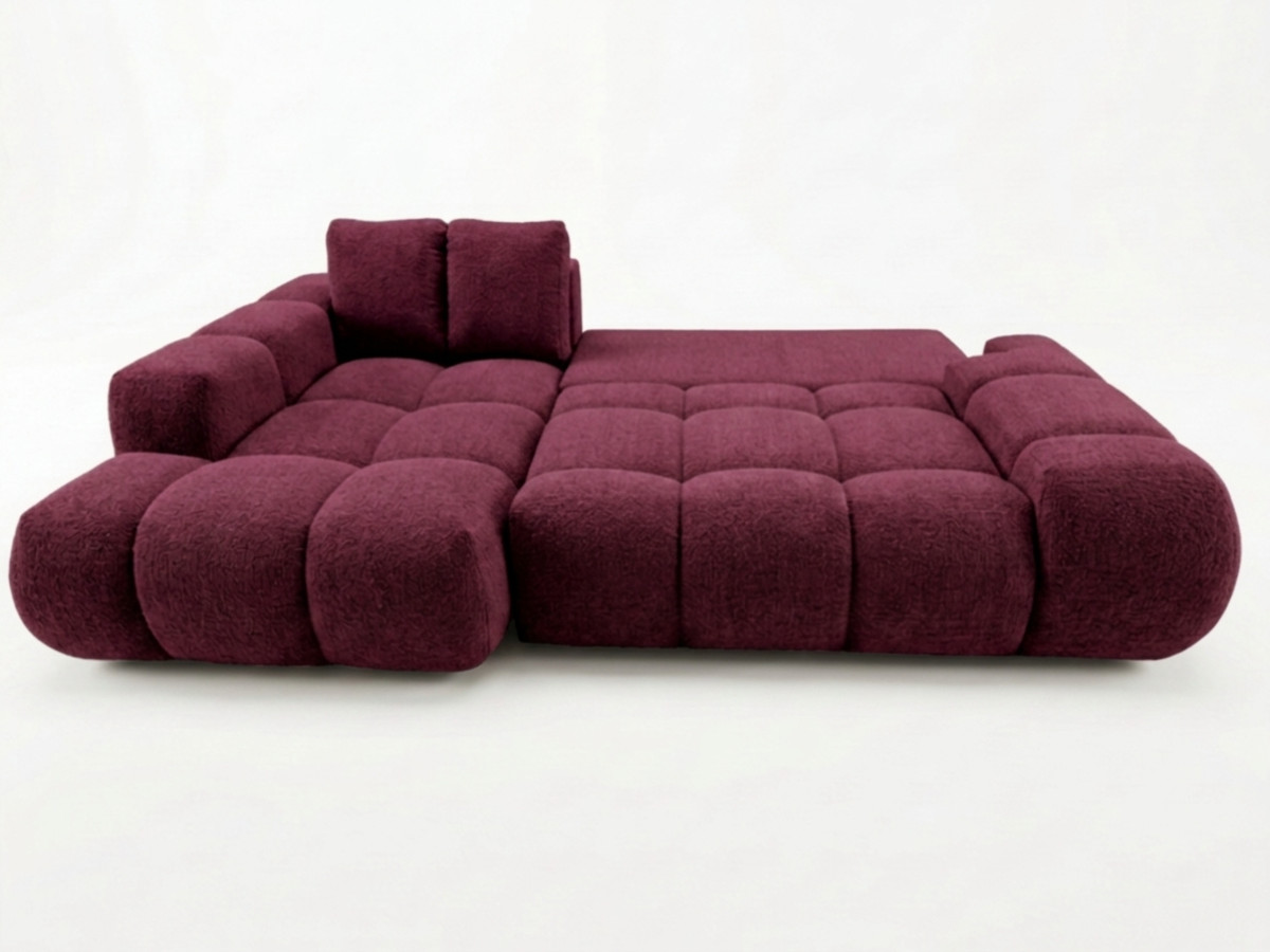 Canapé d'angle convertible SAMBA tissu texturé