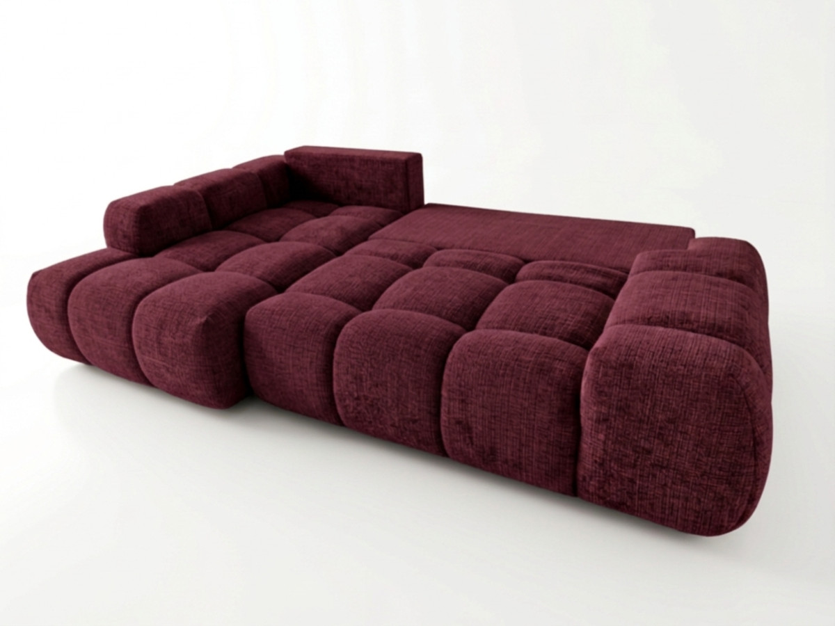 Canapé d'angle convertible SAMBA tissu texturé