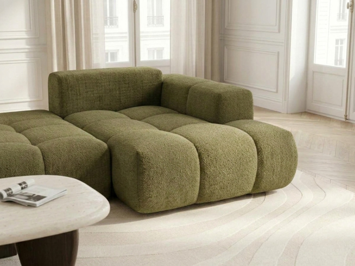 Canapé d'angle convertible SAMBA tissu texturé