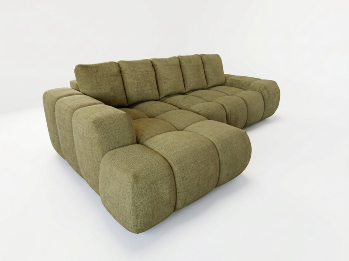 Canapé d'angle convertible SAMBA tissu texturé