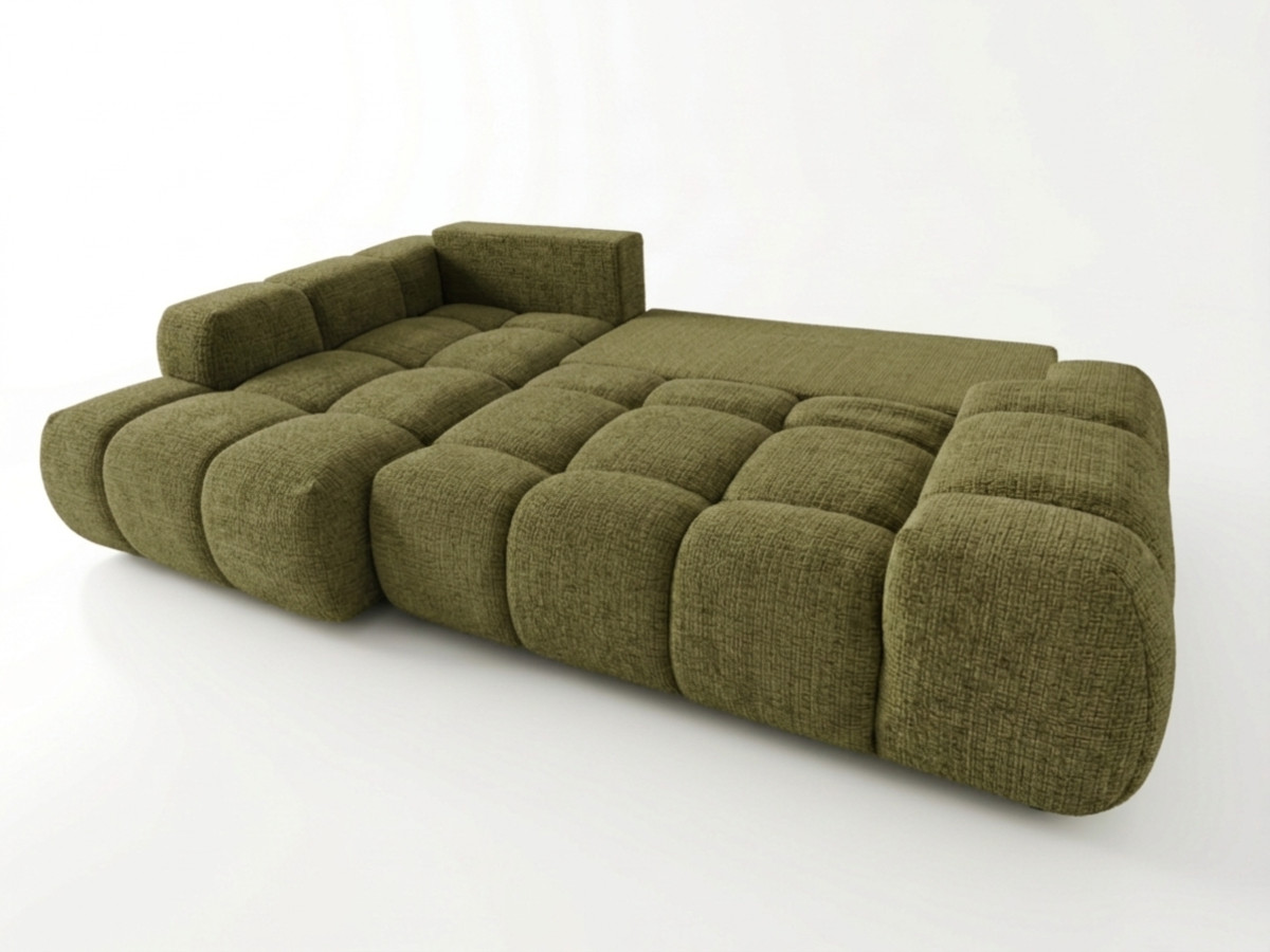 Canapé d'angle convertible SAMBA tissu texturé