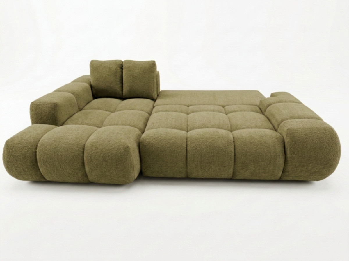 Canapé d'angle convertible SAMBA tissu texturé