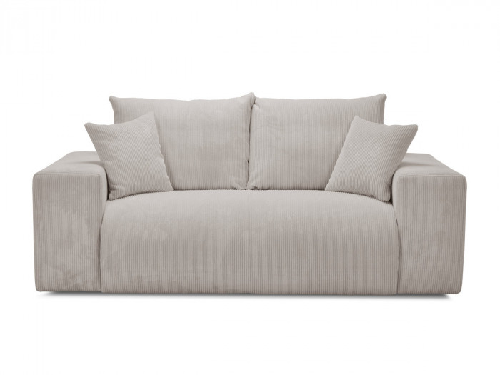 Canapé droit convertible ouverture express VOLTAIRE tissu velours côtelé