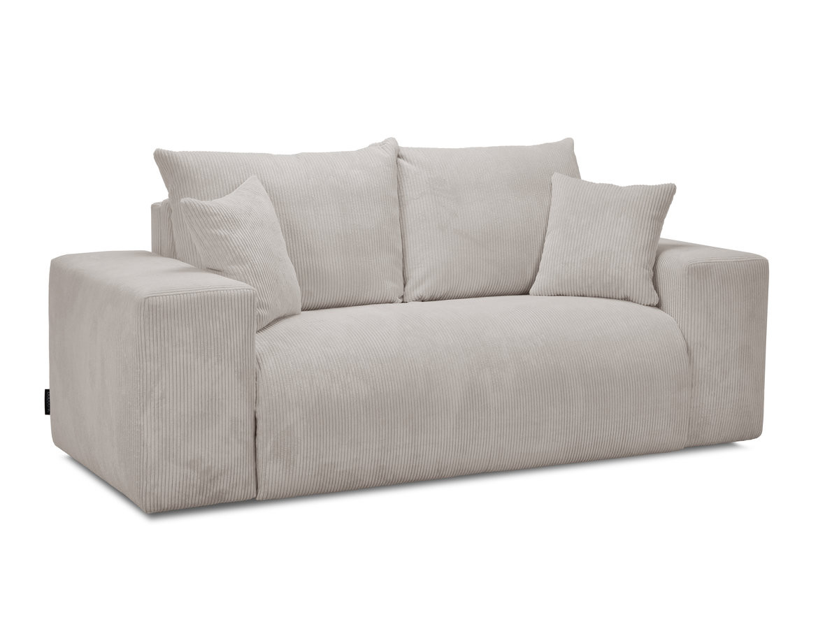 Canapé droit convertible ouverture express VOLTAIRE tissu velours côtelé