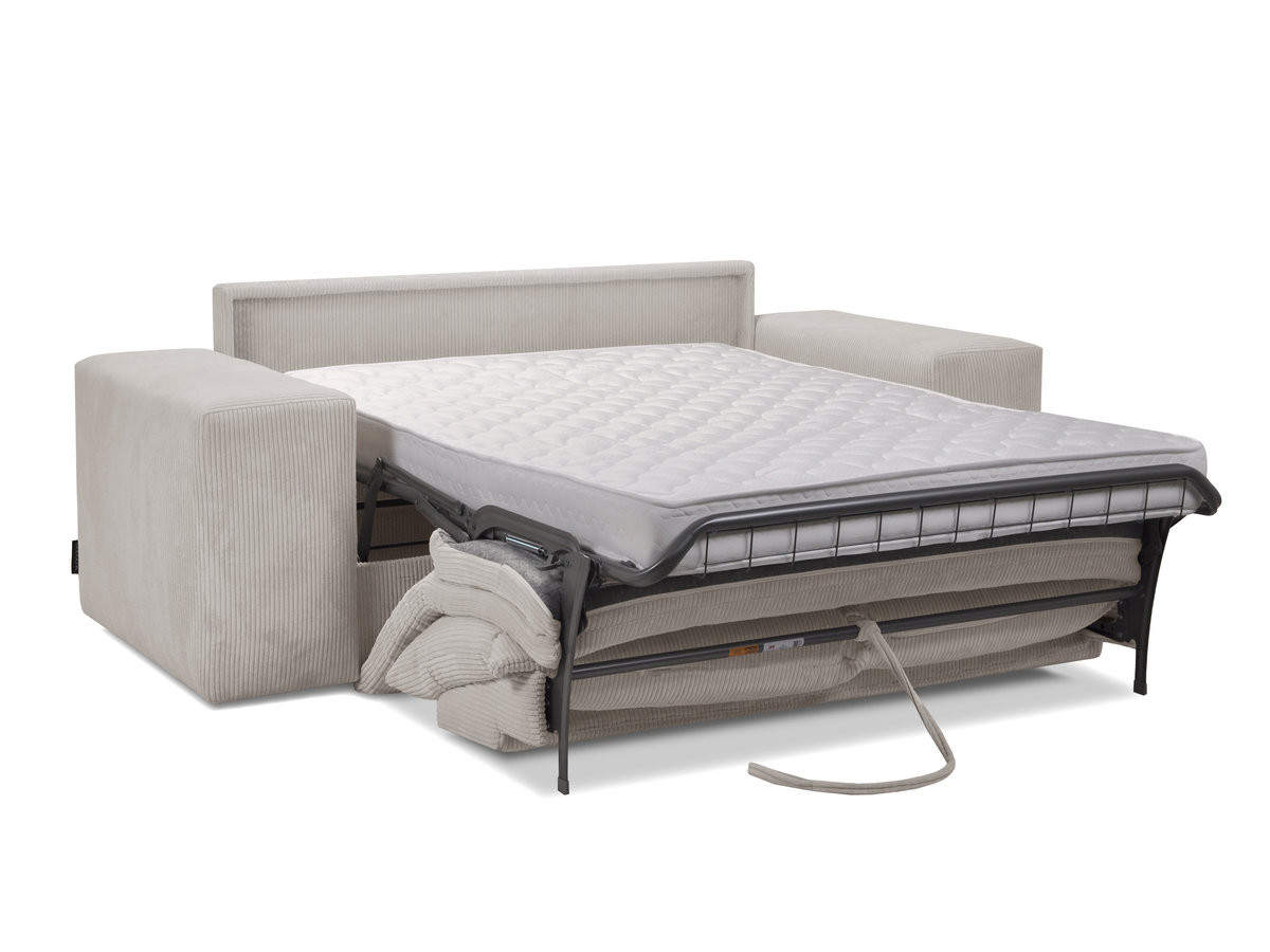Canapé droit convertible ouverture express VOLTAIRE tissu velours côtelé