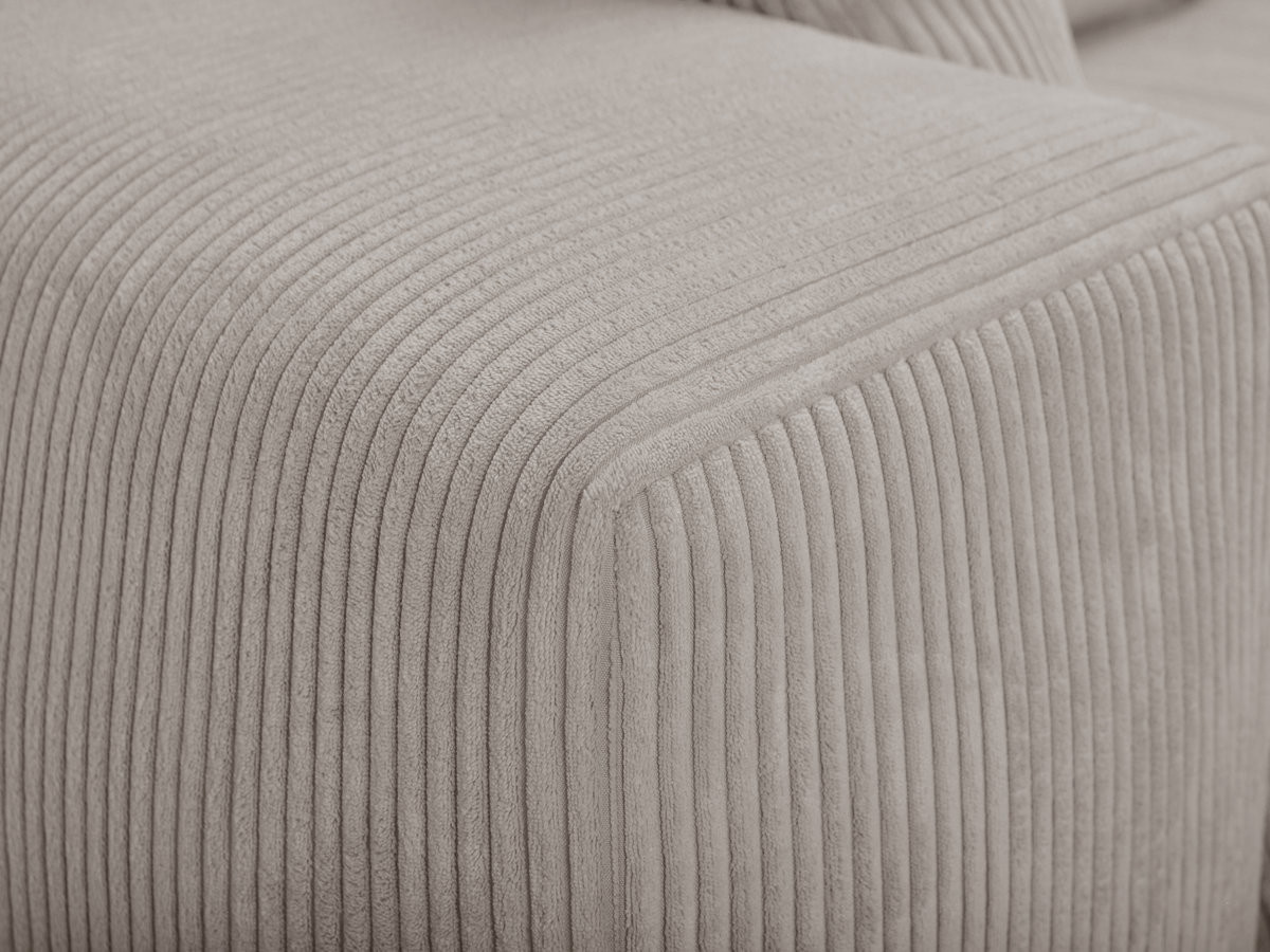 Canapé droit convertible ouverture express VOLTAIRE tissu velours côtelé