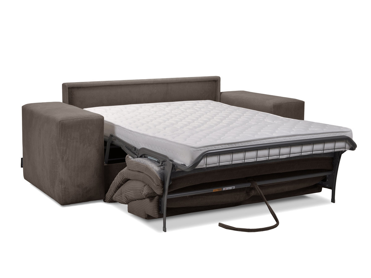 Canapé droit convertible ouverture express VOLTAIRE tissu velours côtelé
