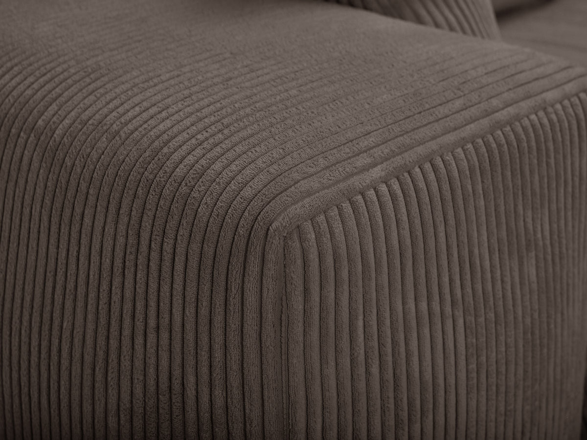 Canapé droit convertible ouverture express VOLTAIRE tissu velours côtelé