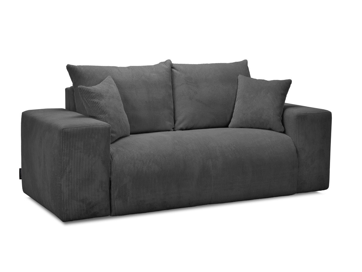 Canapé droit convertible ouverture express VOLTAIRE tissu velours côtelé