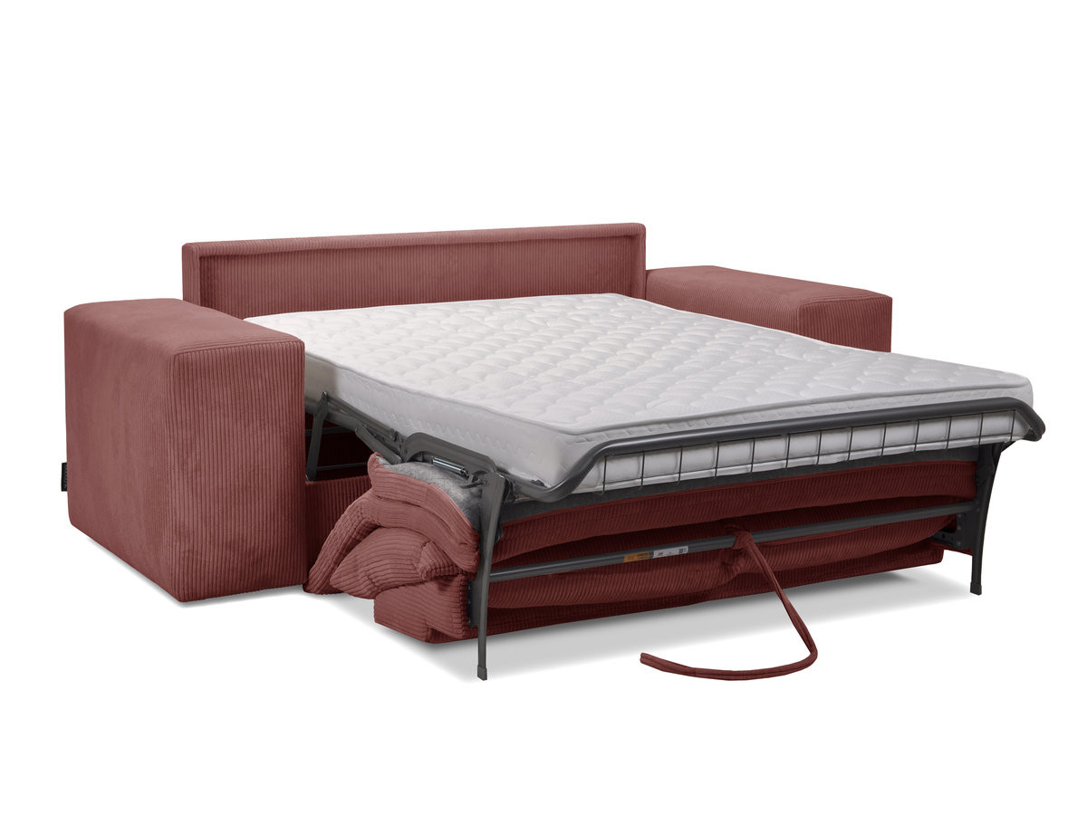 Canapé droit convertible ouverture express VOLTAIRE tissu velours côtelé