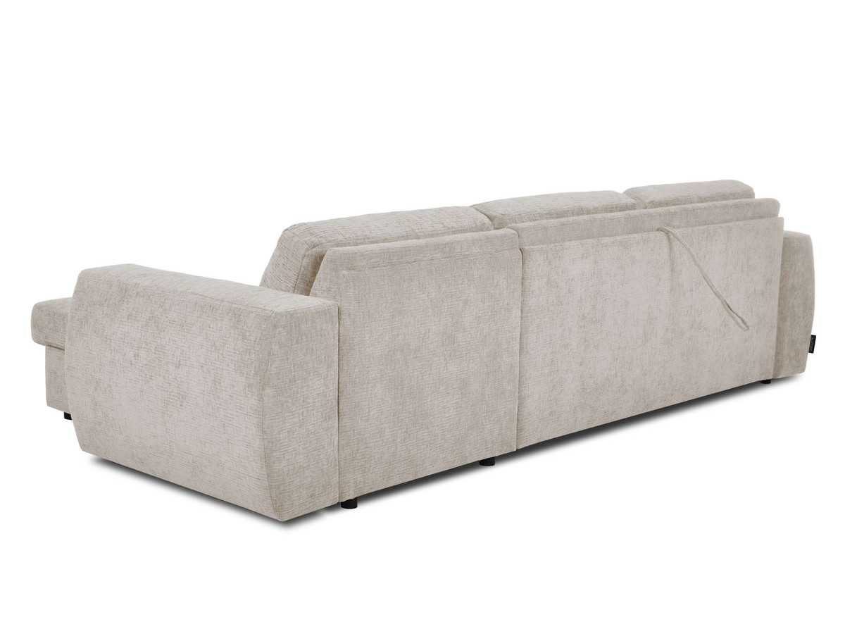Canapé d'angle réversible convertible coffre HUGO ouverture express tissu texturé
