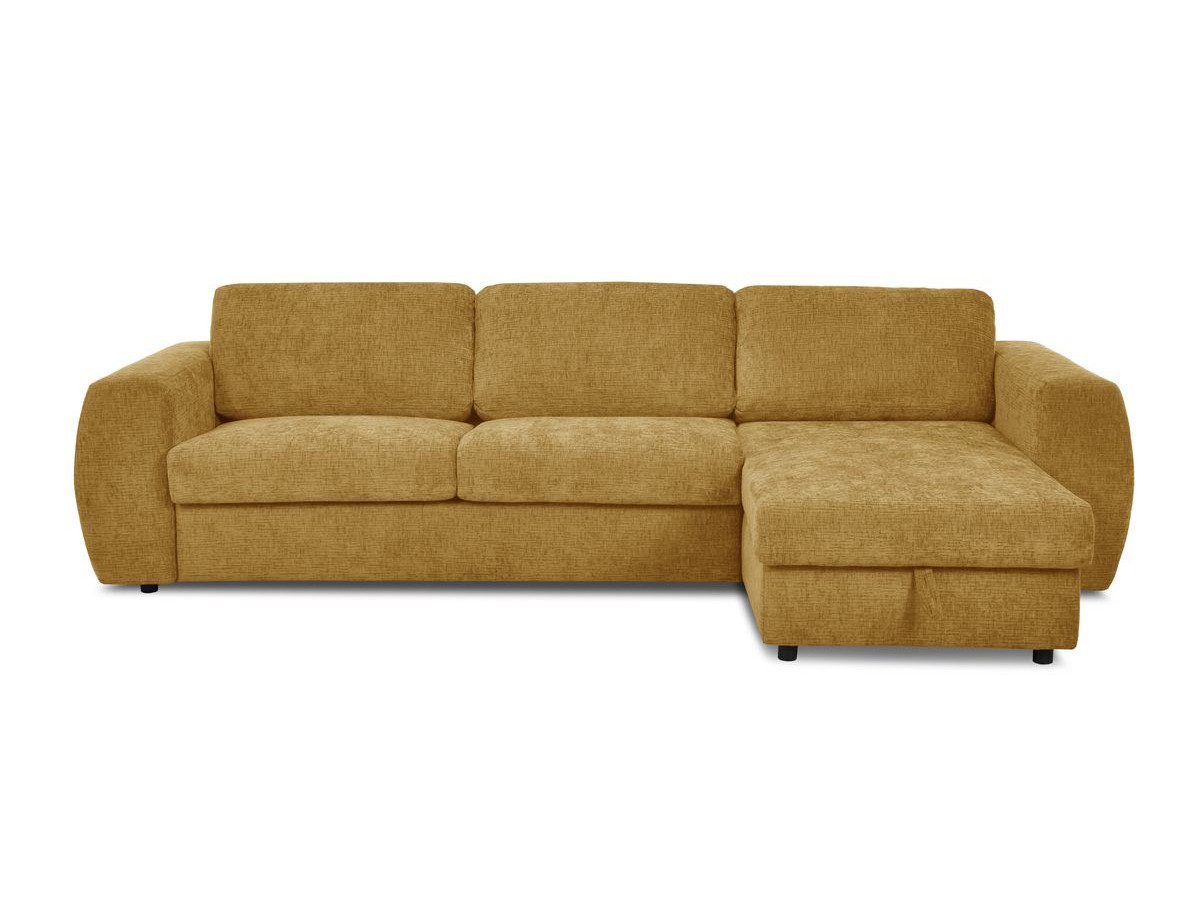 Canapé d'angle réversible convertible coffre HUGO ouverture express tissu texturé
