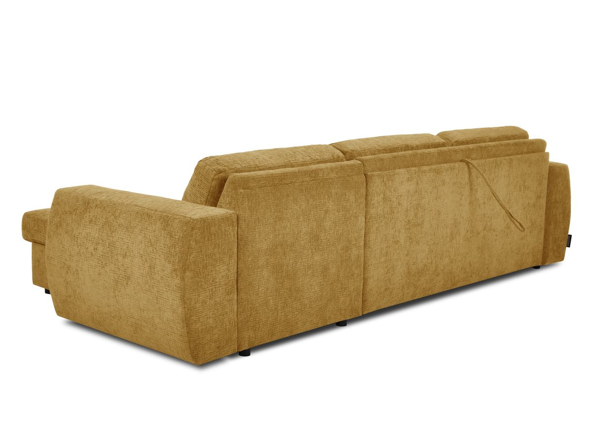 Canapé d'angle réversible convertible coffre HUGO ouverture express tissu texturé