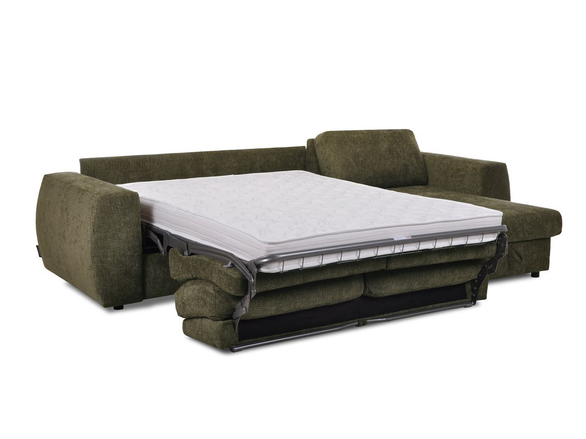 Canapé d'angle réversible convertible coffre HUGO ouverture express tissu texturé