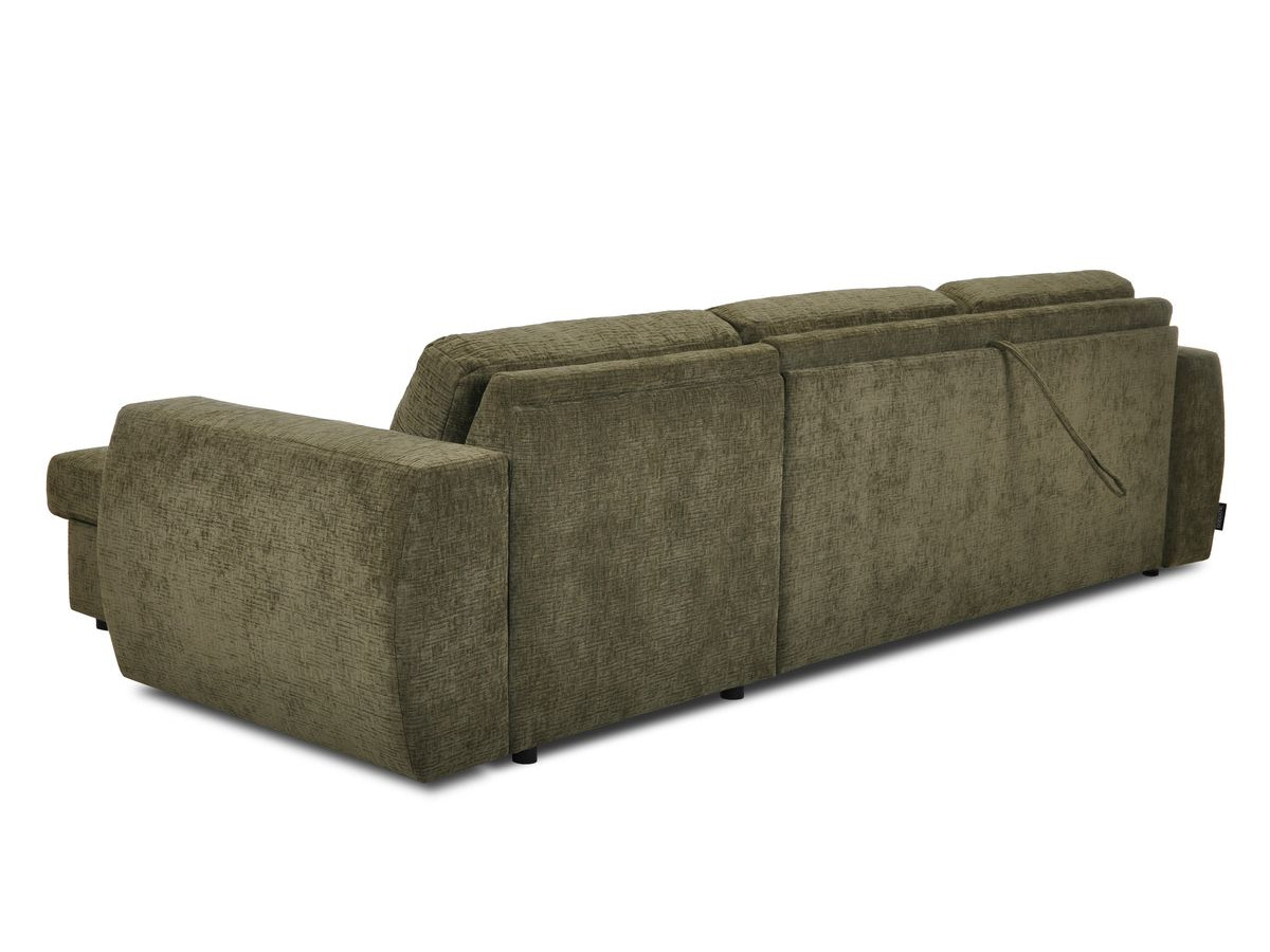 Canapé d'angle réversible convertible coffre HUGO ouverture express tissu texturé