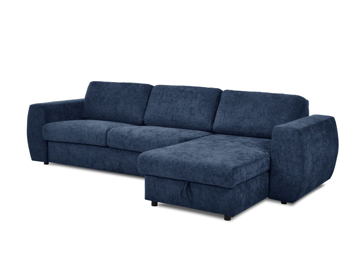 Canapé d'angle réversible convertible coffre HUGO ouverture express tissu texturé