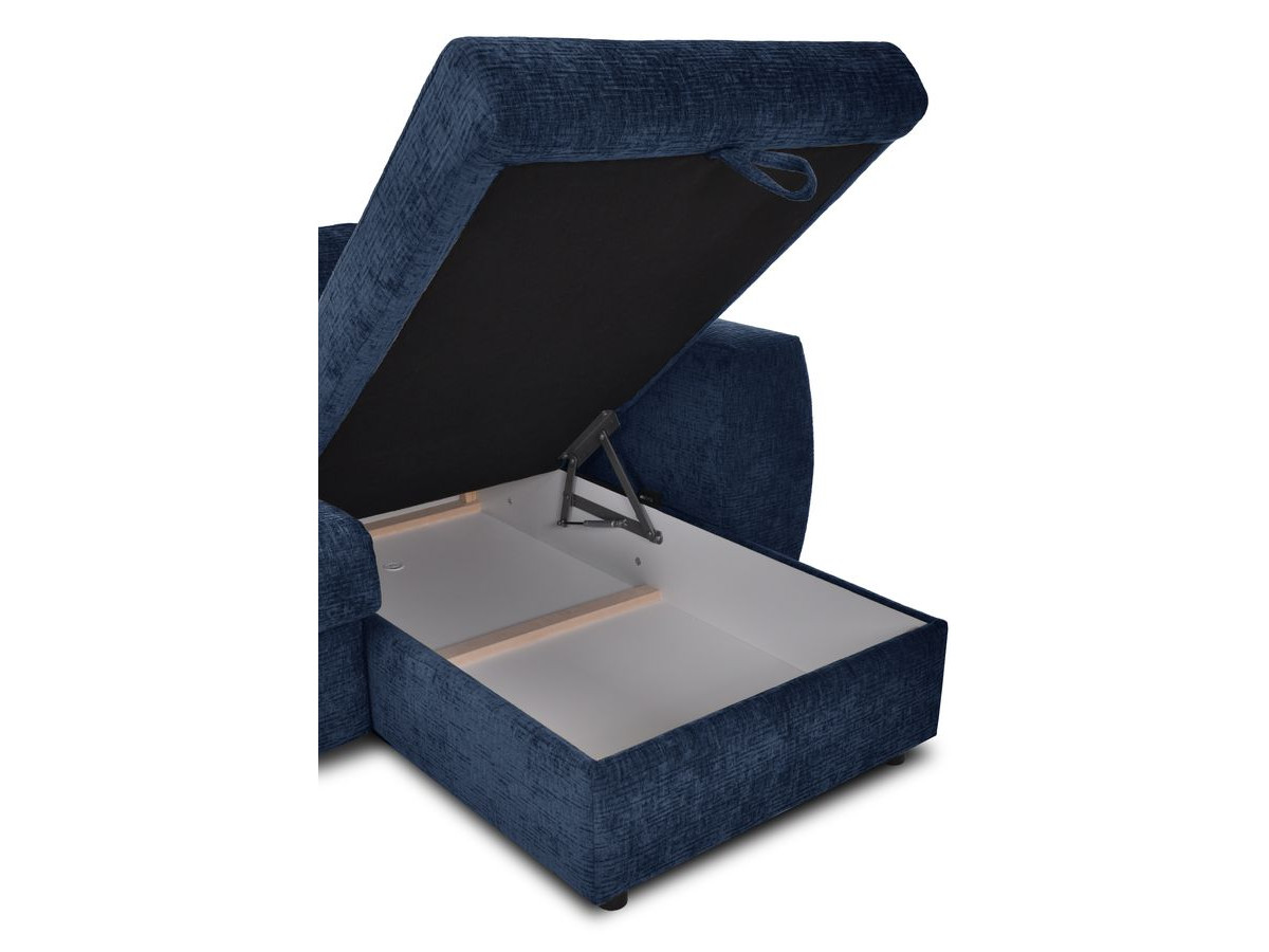 Canapé d'angle réversible convertible coffre HUGO ouverture express tissu texturé